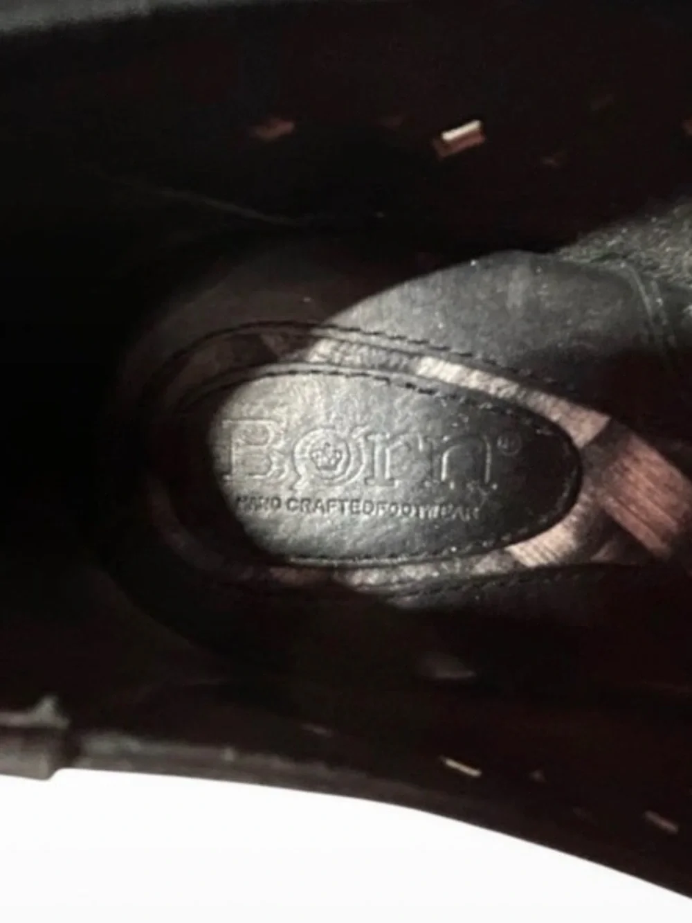 Børn Black Leather Laser-Cut Mary Jane Flats - Size 9 / 10
